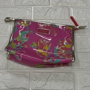 Lily Pulitzer for Estée Lauder Large Floral PVC Cosmetic or Makeup Bag